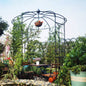 Metal Garden Arch Iron Garden Arbors Gazebo Dia 81.3x 114.2 High Shape Pergola Pavilion Wedding Ceremony White