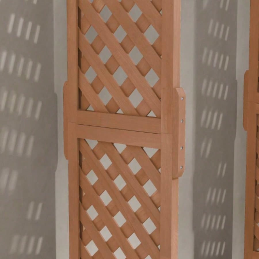 Outsunny Raised Garden Bed with Arch Trellis Vine Climbing Plants, Hanging Flowers, 70.75 Tall Outdoor Wood Planter Box with Drainage Hole Fabric Backyard, Patio, Brown