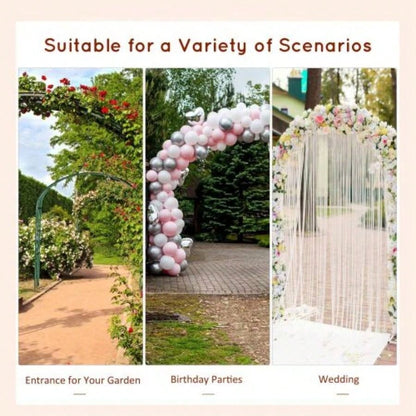 Outsunny 90in Wood Garden Arbor Arch with Trellis Wall Climbing Hanging Plants, Decor Party, Weddings, Birthdays Backyards
