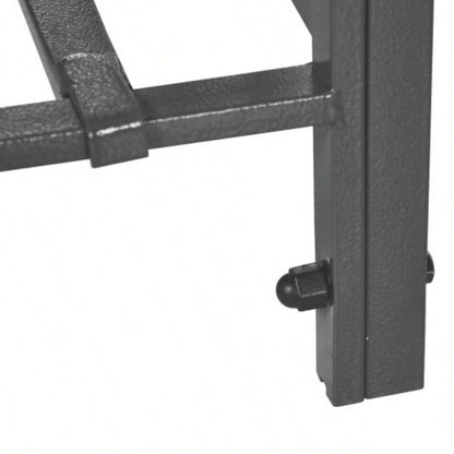 Outsunny 6. Steel Garden Arch Arbor with Scrollwork Hearts, Planter Boxes Climbing Vines, Ceremony, Weddings, Party, Backyard, Lawn, Dark Gray