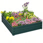 Outsunny Galvanized Raised Garden Bed, 4x 4x 1 Metal Planter Box, Growing Vegetables, Flowers, Herbs, Succulents, Green