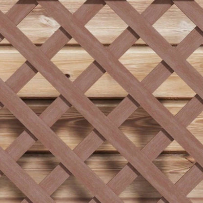 Outsunny Raised Garden Bed with Trellis Lattice, Wood Planter Box with Self Draining, Freestanding Trellis Planter Climbing Plants, Vines, Flowers, 29.5x 13.25x 53.25 Light Brown