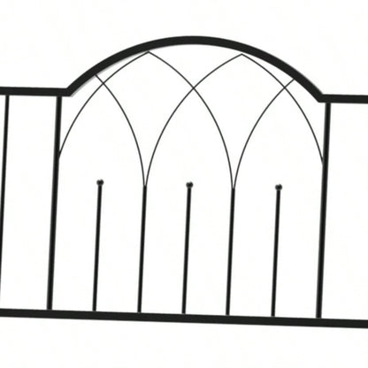 Outsunny Metal Trellis Arbor Arch Climbing Plants with Garden, Grow Grapes Vines, Patio Decor 2 - Person Outdoor Interlacing Decorative Seating with Tips, 484 lbs. Weight Capacity, Black