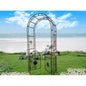 Metal Garden Arch with doors Garden Arbor Trellis Climbing Plants Support Arch Outdoor Arch Wedding Arch Party Events Archway Black