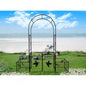 Metal Garden Arch with doors Garden Arbor Trellis Climbing Plants Support Arch Outdoor Arch Wedding Arch Party Events Archway Black