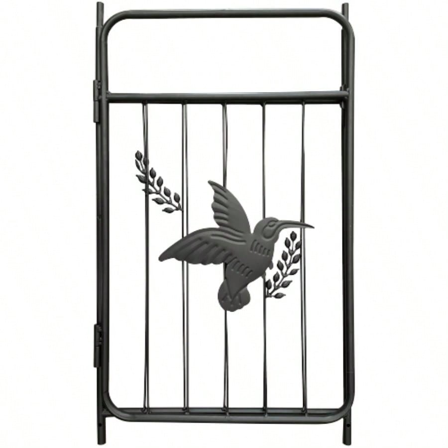 Metal Garden Arch with doors Garden Arbor Trellis Climbing Plants Support Arch Outdoor Arch Wedding Arch Party Events Archway Black
