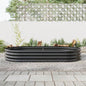 Raised Garden Bed Outdoor, Oval Large Metal Raised Planter Bed Plants, Vegetables, and Flowers - Silver