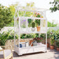 Assembly Video Available TOPMAX Garden Wood Portable Cold Frame with Movable Wheels Greenhouse with Openable Roof and Storage Box, Forest Green