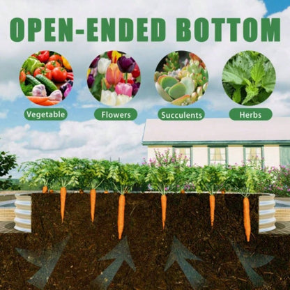 2Pcs 8x4x1ft Raised Garden Bed Kit, Galvanized Planter Raised Garden Beds Outdoor Vegetables, Flowers Herbs, Heavy Duty, Rust - Resistant, Easy Assembly