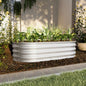 2Pcs 8x4x1ft Raised Garden Bed Kit, Galvanized Planter Raised Garden Beds Outdoor Vegetables, Flowers Herbs, Heavy Duty, Rust - Resistant, Easy Assembly