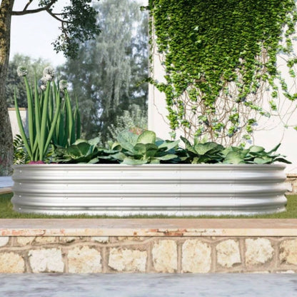 2Pcs 8x4x1ft Raised Garden Bed Kit, Galvanized Planter Raised Garden Beds Outdoor Vegetables, Flowers Herbs, Heavy Duty, Rust - Resistant, Easy Assembly
