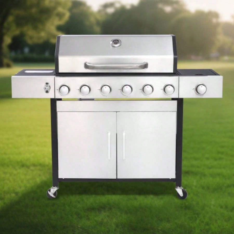 6 - Propane Gas Grill With Side
