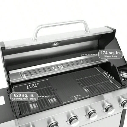 6 - Propane Gas Grill With Side