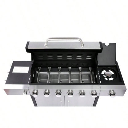 6 - Propane Gas Grill With Side