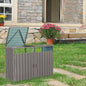Garbage Bin Shed Stores 3 Trash Cans Metal Outdoor Bin Shed Garbage Storage, Stainless Galvanized Steel, Bin Shed Garden Yard Lawn,