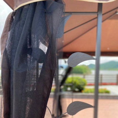 13x10 Outdoor Patio Gazebo Canopy Tent With Ventilated Double Roof And Mosquito netDetachable Mesh Screen On All SidesSuitable Lawn, Garden, Backyard and Deck, Brown Top