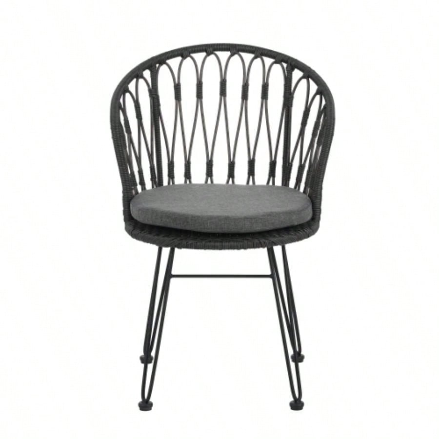 TAVON CHAIR, 2PCS with 2 Cushions, Gray
