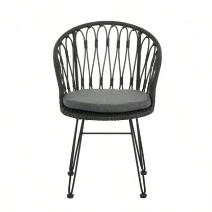 TAVON CHAIR, 2PCS with 2 Cushions, Gray