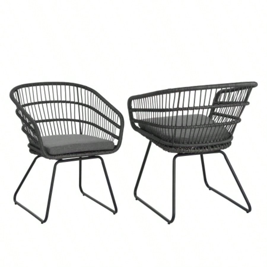 TERRY CHAIR, 2PCS with 2 Cushions, Gray