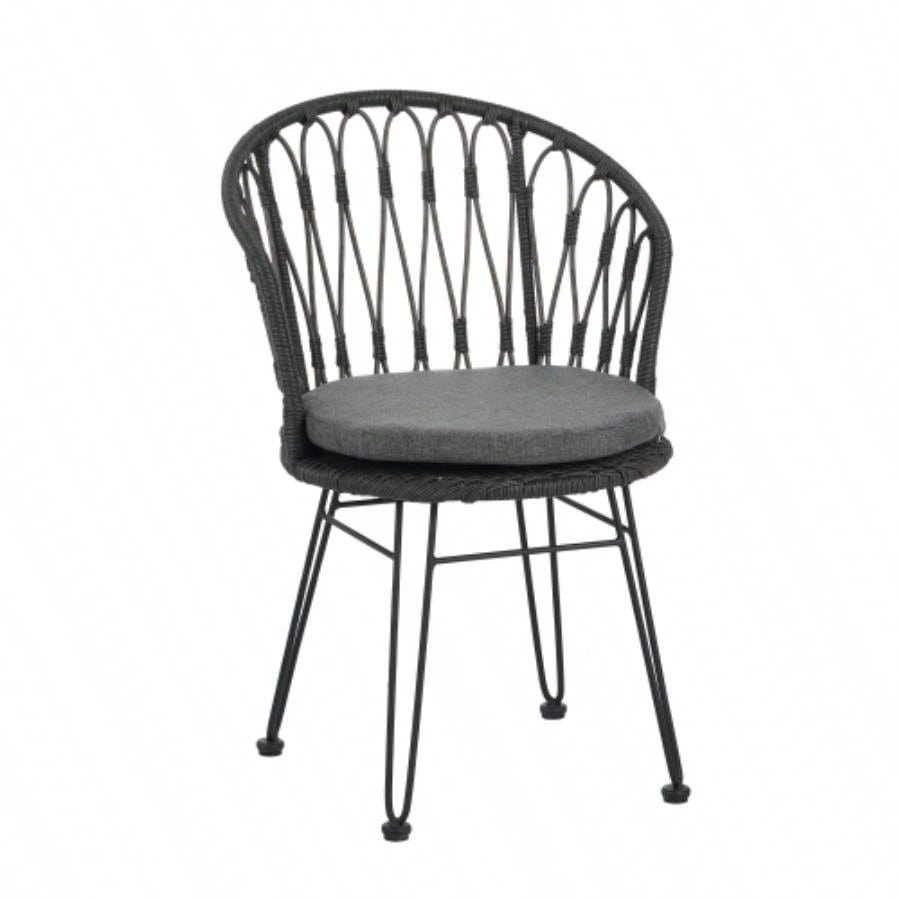 TAVON CHAIR, 2PCS with 2 Cushions, Gray