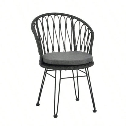 TAVON CHAIR, 2PCS with 2 Cushions, Gray