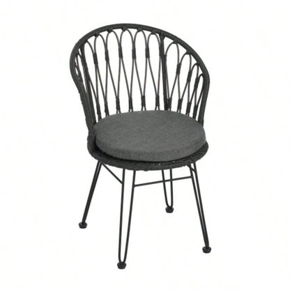 TAVON CHAIR, 2PCS with 2 Cushions, Gray