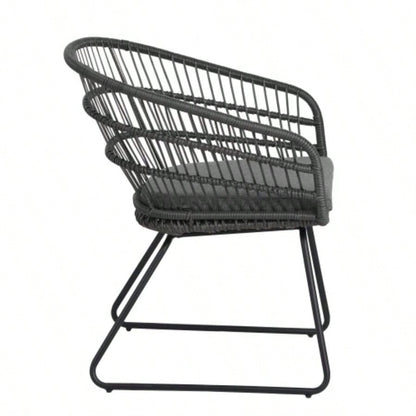 TERRY CHAIR, 2PCS with 2 Cushions, Gray