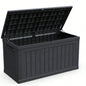 230 Gallon Large Outdoor Storage XXL Deck Box Patio Furniture, Outdoor Cushions, Garden Tools and Sports/Pools Equipment, Waterproof Resin, Lockable, Black