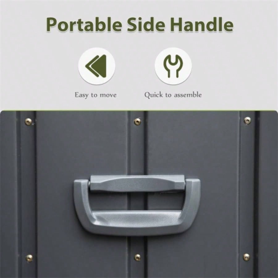 120 Gallon Outdoor Storage Deck Box Waterproof, Large Patio Storage Bin Outside Cushions, Throw Pillows, Garden Tools, Lockable Dark Gray