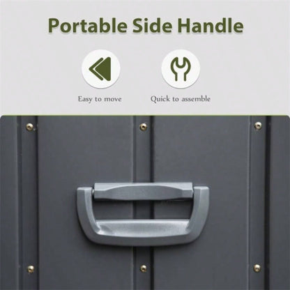 120 Gallon Outdoor Storage Deck Box Waterproof, Large Patio Storage Bin Outside Cushions, Throw Pillows, Garden Tools, Lockable Dark Gray