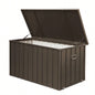120 Gallon Outdoor Storage Deck Box Waterproof, Large Patio Storage Bin Outside Cushions, Throw Pillows, Garden Tools, Lockable Dark Gray