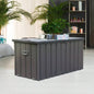 120 Gallon Outdoor Storage Deck Box Waterproof, Large Patio Storage Bin Outside Cushions, Throw Pillows, Garden Tools, Lockable Dark Gray