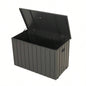 200 Gallon Plastic Deck Box, Large Patio Storage Box with Lock, Wheels Waterproof Lid Outdoor Cushions, Garden and Pool Supplies Gray