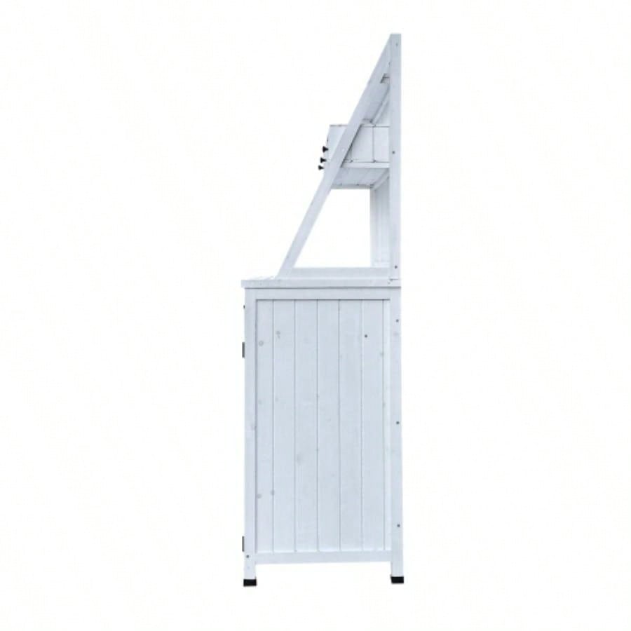 Outdoor Potting Table, Tableside cabinet cabinet, Wooden Gardening Table Tabletop and Storage Cabinet, Planting Table Garden Work Garden, Patio, Greenhouse
