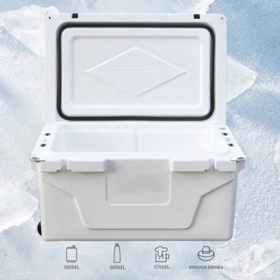 White color cooler box 65QT camping chest beer box outdoor fishing coolerBlue
