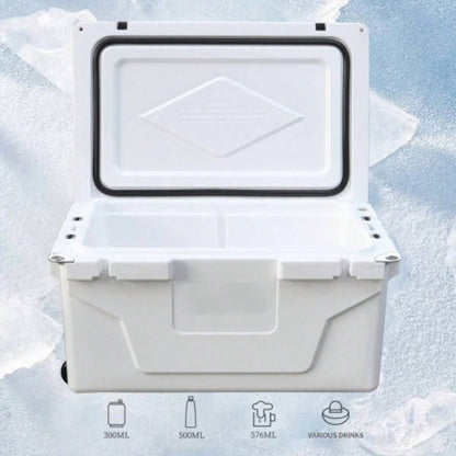 White color cooler box 65QT camping chest beer box outdoor fishing coolerBlue