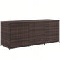 Outsunny 175 Gallon Outdoor Storage Box with Inner Liner, PE Rattan Wicker Deck Box with Pneumatic Bar Lift Indoor Outdoor, Patio Furniture Cushions, Pool Toys, Garden Tools, Mixed Brown