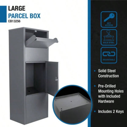 Large Single Compartment Locking Parcel Drop Box
