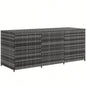 Outsunny 175 Gallon Outdoor Storage Box with Inner Liner, PE Rattan Wicker Deck Box with Pneumatic Bar Lift Indoor Outdoor, Patio Furniture Cushions, Pool Toys, Garden Tools, Mixed Gray