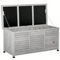 Outsunny 75 Gallon Wooden Deck Box, Outdoor Storage Container with Aerating Weather - Fighting,