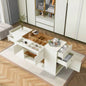 Modern Luxury Multi - Functional Island Vanity Dresser and Storage Cabinet with Glass Tabletop, Display Cabinet, 6 Drawers Walk - in - Wardrobe and Bedroom