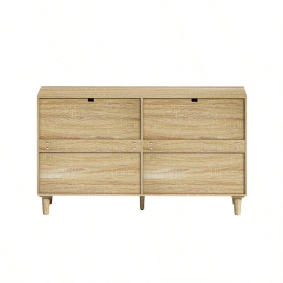 51 Rattan Dresser with Drawers, 6 Drawer Dresser Bedroom, Clothes Storage Cabinet Bedroom, Metal HandleWood Hallway, Living Room, Bedroom, Natural