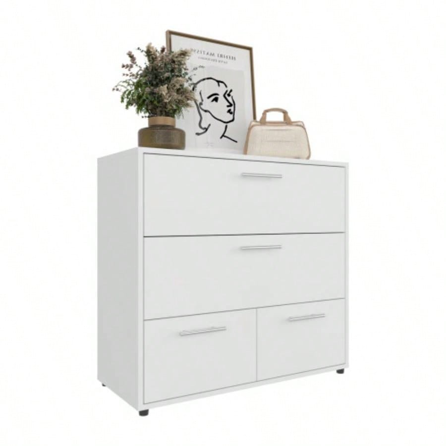 Dresser, 4 Drawers, 4, White