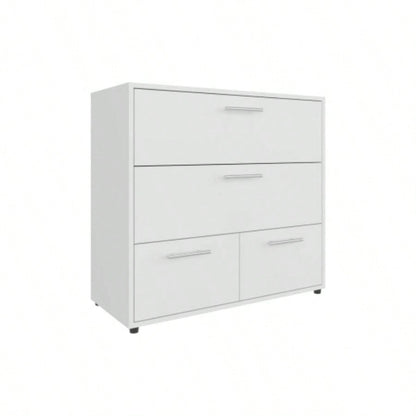 Dresser, 4 Drawers, 4, White