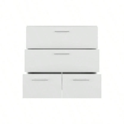 Dresser, 4 Drawers, 4, White