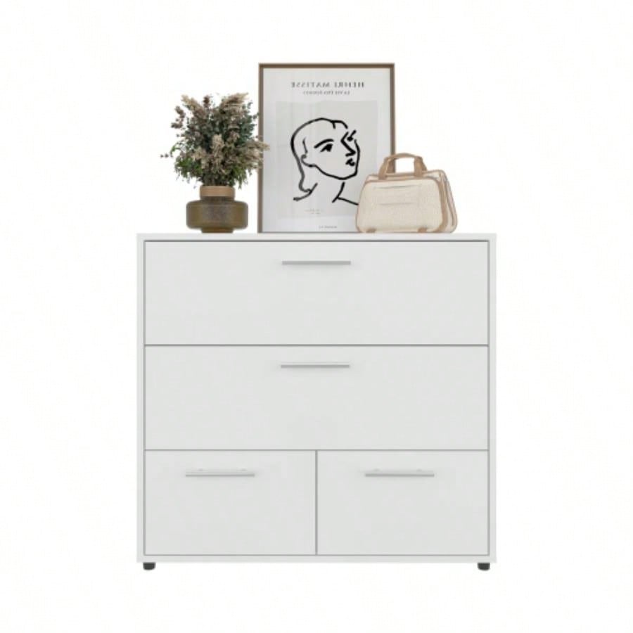 Dresser, 4 Drawers, 4, White