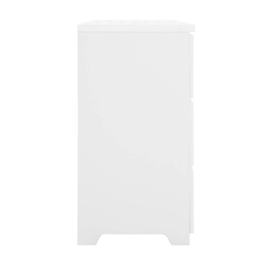 6 Drawer Storage Cabinet, Dresser, Wood Storage Tower Clothes Organizer with Wavy drawer panel, Wide Chest of 6 Drawers, Large Storage Space Bedroom, Hallway, Entryway Living Room White