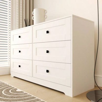 Chest Of Drawer with 6 drawers white color farm door