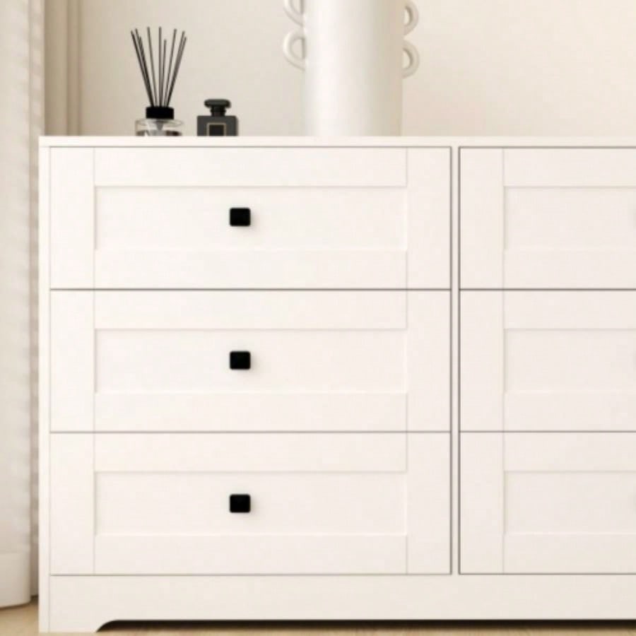 Chest Of Drawer with 6 drawers white color farm door