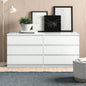 6 Drawer Double Dresser Bedroom Living Room Hallway, white